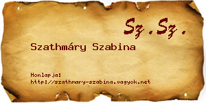 Szathmáry Szabina névjegykártya
