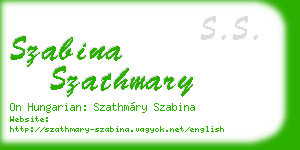 szabina szathmary business card