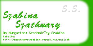 szabina szathmary business card